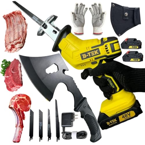 Kit Serra Sabre Sem Fio 48V com Baterias Power Lithium e Maleta de Transporte com Machado: Ferrament