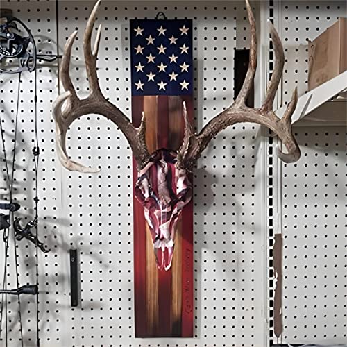 European Mount Skull Hanger, Deer Antler Mounting Kit, Usa Flag Decor Skull Hooker Pedestal, Perfect Prey Display Rack For Hanging And Mounting Taxidermy Deer Antlers And Other Skulls (Hanger Kit-B) #TOP1