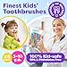 Trueocity Kids Toothbrush 8 Pack - Soft Contoured Bristles - Child Sized Brush Heads (3-10 Year Old) - Suction Cup for Fun & Easy Storage - Girl & Boy Set (8-Pack, Multi-Color)