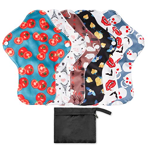 Reusable Pads Menstrual Reusable Panty Liners for Women L Postpartum Padssanitary Padspads with Wings for Women Reusable Menstrual Pads Cotton Pads Reusable Menstrual Pads for Women Reuseable Pads