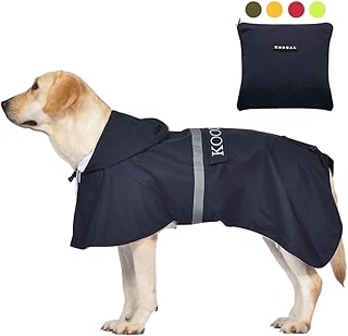 KOOGAL Pet Large Dog Raincoat Apparel Poncho Waterproof for Medium Large Sized for Dog Raincoat Clothes Jacket,Dog Rain Ja...