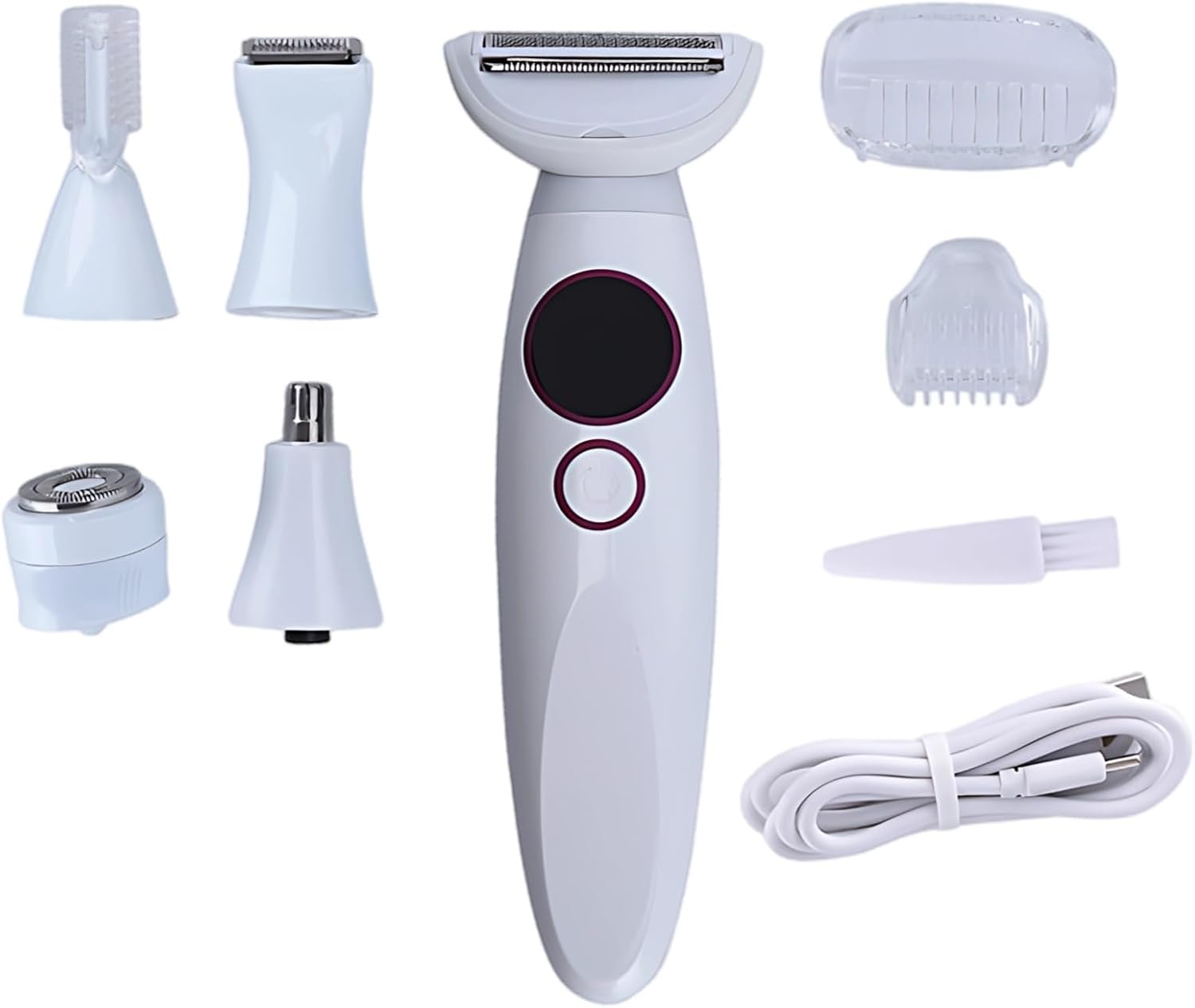 5-in-1 Razors Women Multifunctional, Shaver Body Waterproof with Charging Type-C, Display LED, Charging Dock and Box Present Includes