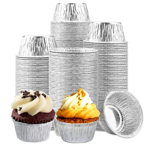 La Mejor Recopilación de Ramequin Top 10. 49 QUXARA Paquete de 300 ramequines de papel de aluminio, tazas desechables para hornear tartas, aperitivo,cupcakes, soufflé