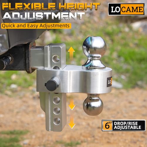 Adjustable Trailer Hitch, Fits 2.5-Inch Receiver, 6-Inch view 7