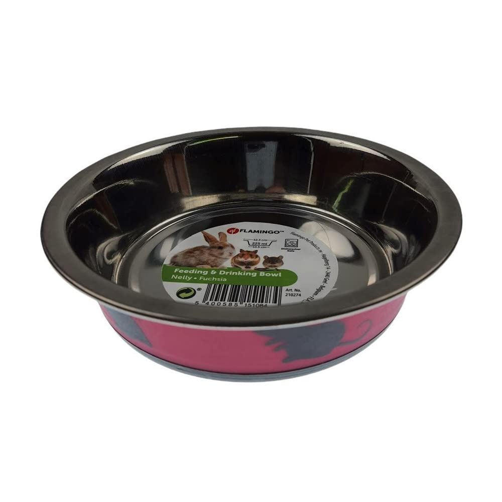 Flamingo Pet Products - Nelly bowl, size diameter 12.3 cm, 225 ml, colour: fuchsia