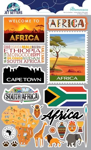 Reminisce Jet Setters 3.0 Dimensional Stickers-Africa