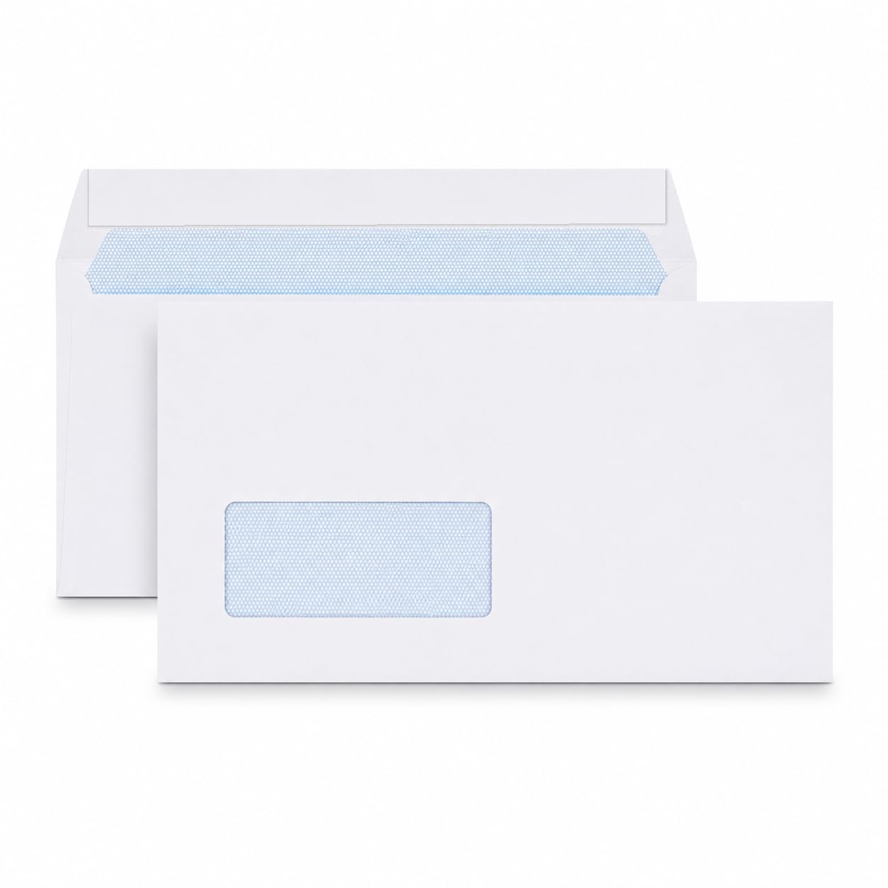 Indigo® DL White Window Envelopes 110 x 220mm, 100gsm Peel & Seal Business Mailing Envelopes for Letters, Invoices & Documents, Pack of 100