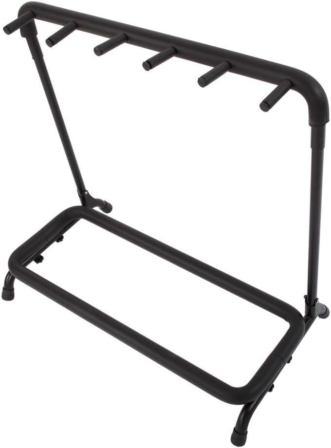 Ktaxon 3/5/7/9 Multiple Guitars Stand Display Stand Guitar & Ukulele & Bass & Banjo Holder for Band, Studio, Home (Round-5 Holder)