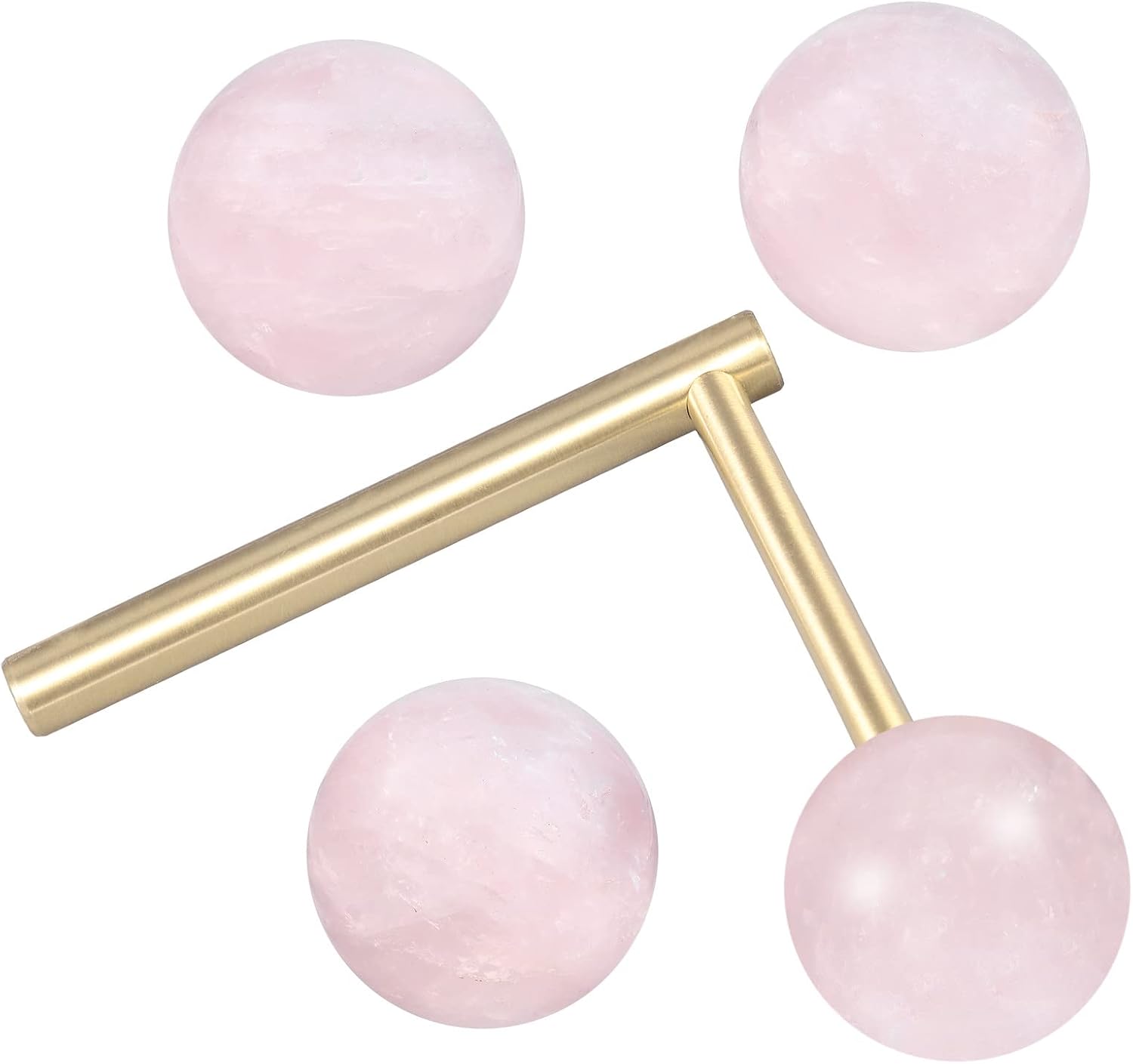 rockcloud 2 Pcs Crystal Stone L Shape Curtain Holdbacks for Wall, Curtain Tiebacks for Drapes Wall Mounted Hooks for Home Office Decor, Rose Quartz