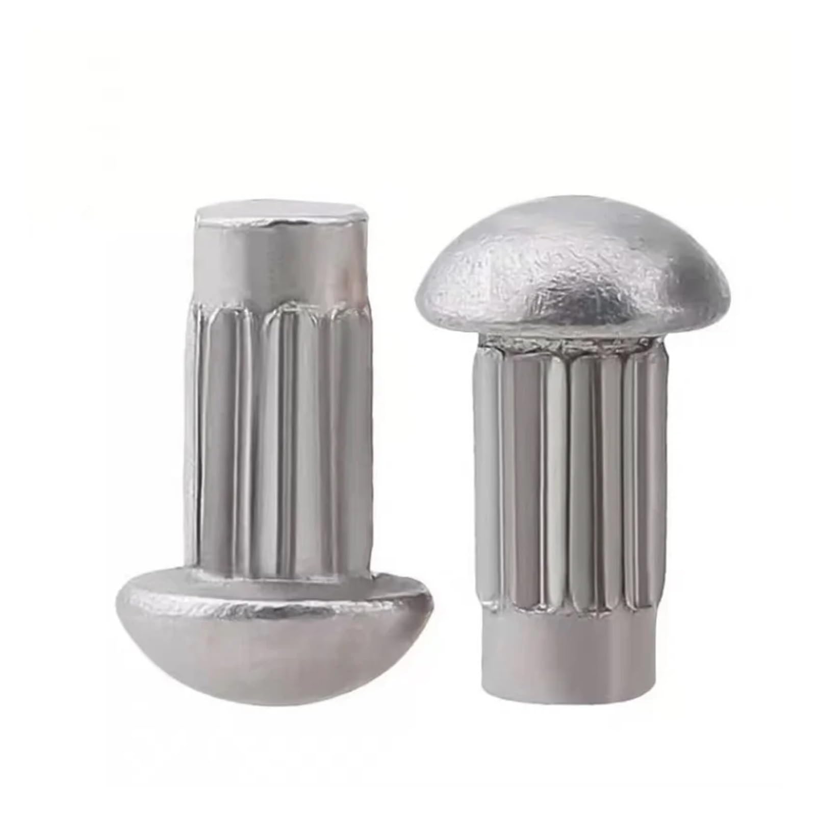Meyingou M2x4 Aluminum Solid Rivet, Pack Of 100 Gb827 Knurled Solid Aluminum Rivets For Name Plate M2 To M4 | (M2x4)