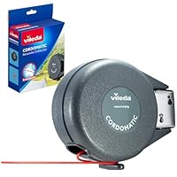 Vileda Cordomatic Retractable Washing line 15m | 1 x 15m clothes line holds up to 15kg | Extendable Clothes Line | Automatic retraction | Strong and durable | Wall Mounted for Indoor & Outdoor Use