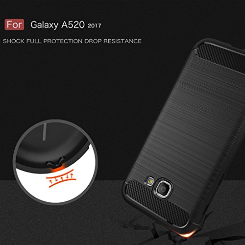 Capa para celular Smasung Galaxy A5 / A520 (2017) Capa protetora de TPU à prova de choque com textur