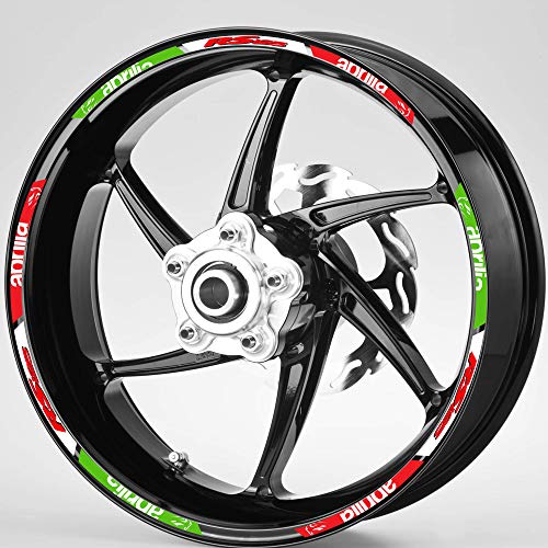 Twisted Melon - Pegatinas Reflectantes para llanta Completa, Aprilia RS 125, diseño Italiano