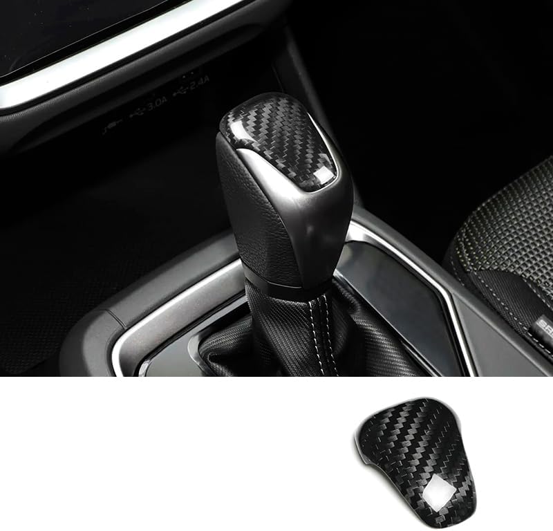 Real Carbon Fiber Gear Shift Knob Cover Trim for Subaru Crosstrek 2024 2025 2026,Forester 2025 2026，Outback 2025 2026 for Subaru Accessories 2025 2026 (Black)