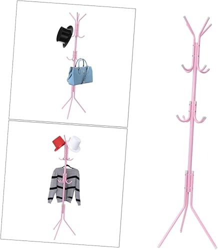 Alipis Perchero de hierro forjado 3 niveles Perchero independiente armario rack 12 ganchos