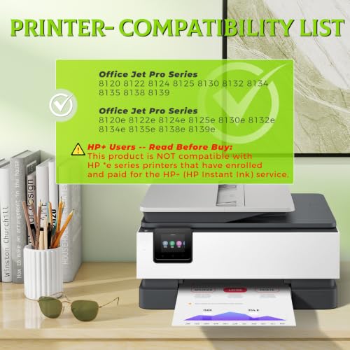 Image of 923e 923XL Ink Cartridges for OfficeJet Pro 8130e 8125e 8120e 8135e Printer Ink Compatible with HP 923 XL hp923 Ink Cartridge Combo Pack for OfficeJet Pro 8135e 8135 8125e 8120e 8120 8139e 8130 8122e