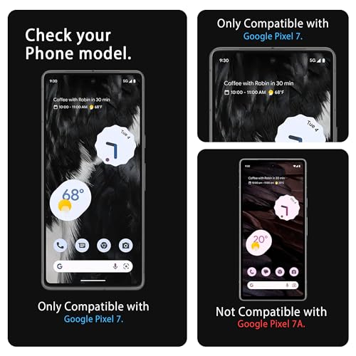 Image of FIRST MART Military-Grade Gorilla Tempered Glass Screen Protector Compatible For Google Pixel 7 (6.3 Inch) With Easy Installation Kit| Edge To Edge Coverage |Black