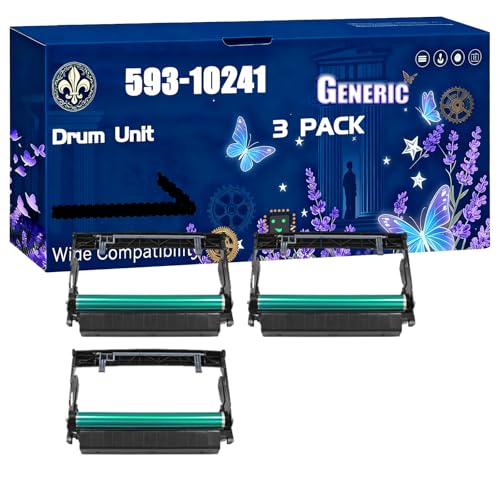 Image of 593-10241 Drum Unit Compatible for Dell 1720 1720dn Printers, Black High Yield 30000 Pages Printer Accessories (3 Pack Black)