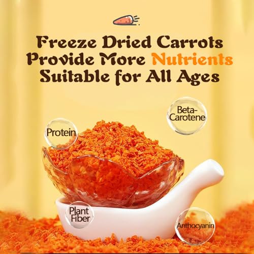 Freeze-Dried Diced Carrots - 1.76lb (28oz) Jar | Long Shelf Life Pantry Staple | Emergency Food, Cooking & Snacking | Vegan, Non-GMO, No Preservatives. Non-GMO Dehydrated Diced Carrots. - Thumbnail 5