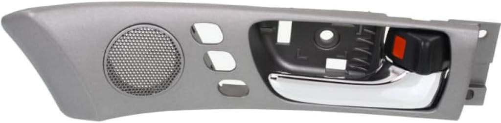 KarParts360 for Lexus ES330 2004 2005 2006 Interior Door Handle Front, Driver Side Gray Bezel with Chrome Lever | with Door Lock Button| Trim: Base