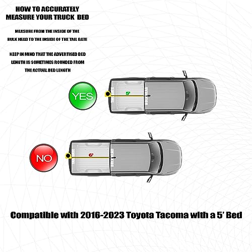 Armordillo Hard Tri-Fold for 2016-2023 Toyota Tacoma Truck Bed Cover fits 5 Ft (60") Short Bed | CoveRex TFX | 8705308 - Thumbnail 3