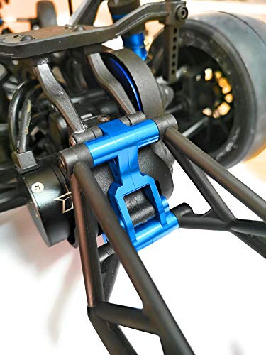 DR10 CNC Alloy Wheelie Bar Adapter Mount for Team Associated DR10 ProSC10 (Blue)