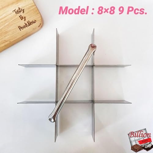 Miniatura 10 de Brownie Cutter - Molde para hornear de acero inoxidable 100% de 8,9,10,11,12 pulgadas, resistente para hornear o rebanador que asegura bordes