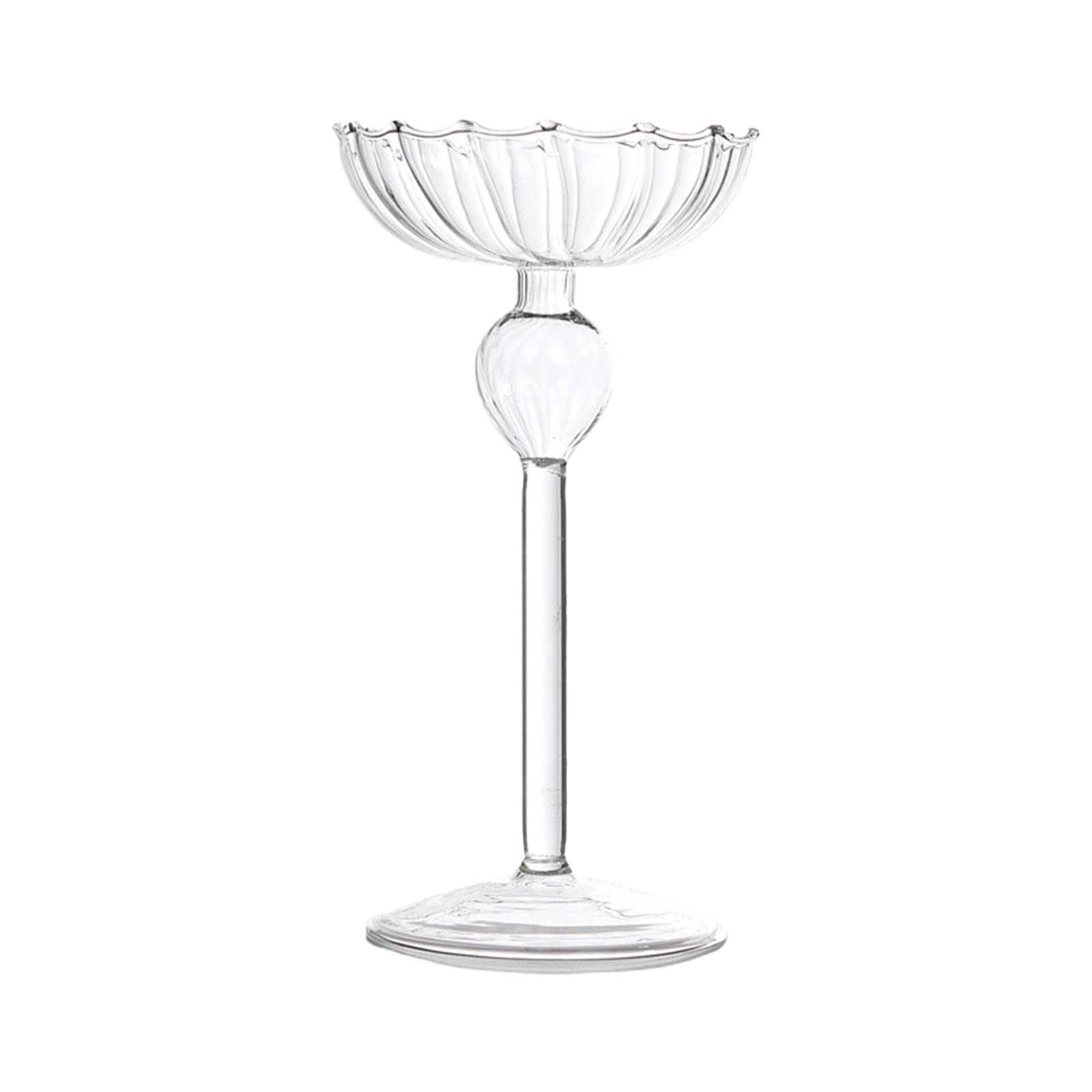 Buxuaaaa European Glass Holder Desktop Decoration Decor for Home Restaurant Atmosphere Props Supplies Tall Candlestick
