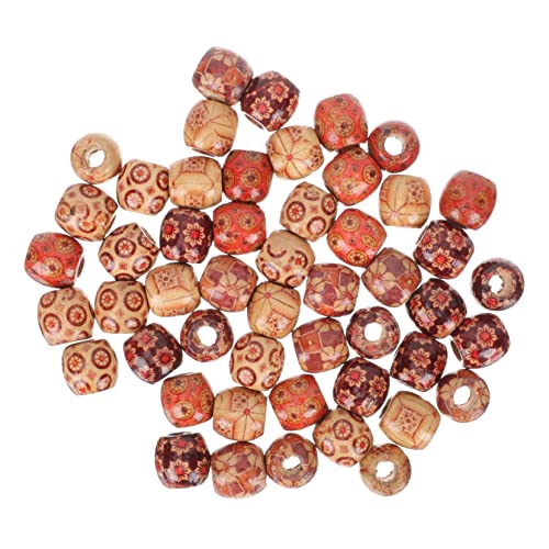 FRCOLOR 100stücke Holzperle Für Dreadlocks Haarschmuck Perlen Aus Holz Perlen Für Haarzöpfe Diy Dreadlock Perle Holz Haar Perle Für Flechtfrisuren