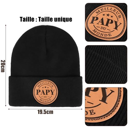 Merclix Cadeau Papy Bonnet Homme Hiver Idee Cadeau Grand Pere Original Cadeau pour Papy Anniversaire Cadeau Papy Noel Cadeau Fete des Grand Pere – vue 2