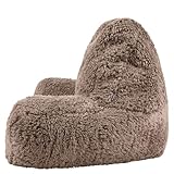 icon Teddy Bear Fluffy Fleece Large Cuddle Cushion, Brown, Reading Pillow, Back Support Cushion, Back Support Pillow for Bed with Bead filling included, Ideal as a backrest for sitting up in bed - Image 5
