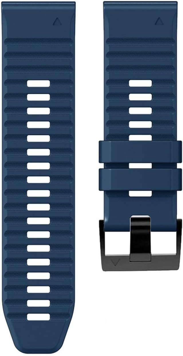 Suitable Fit for Garmin Fenix8 7X Dual Color Striped Quick Release Silicone Strap 22/26mm