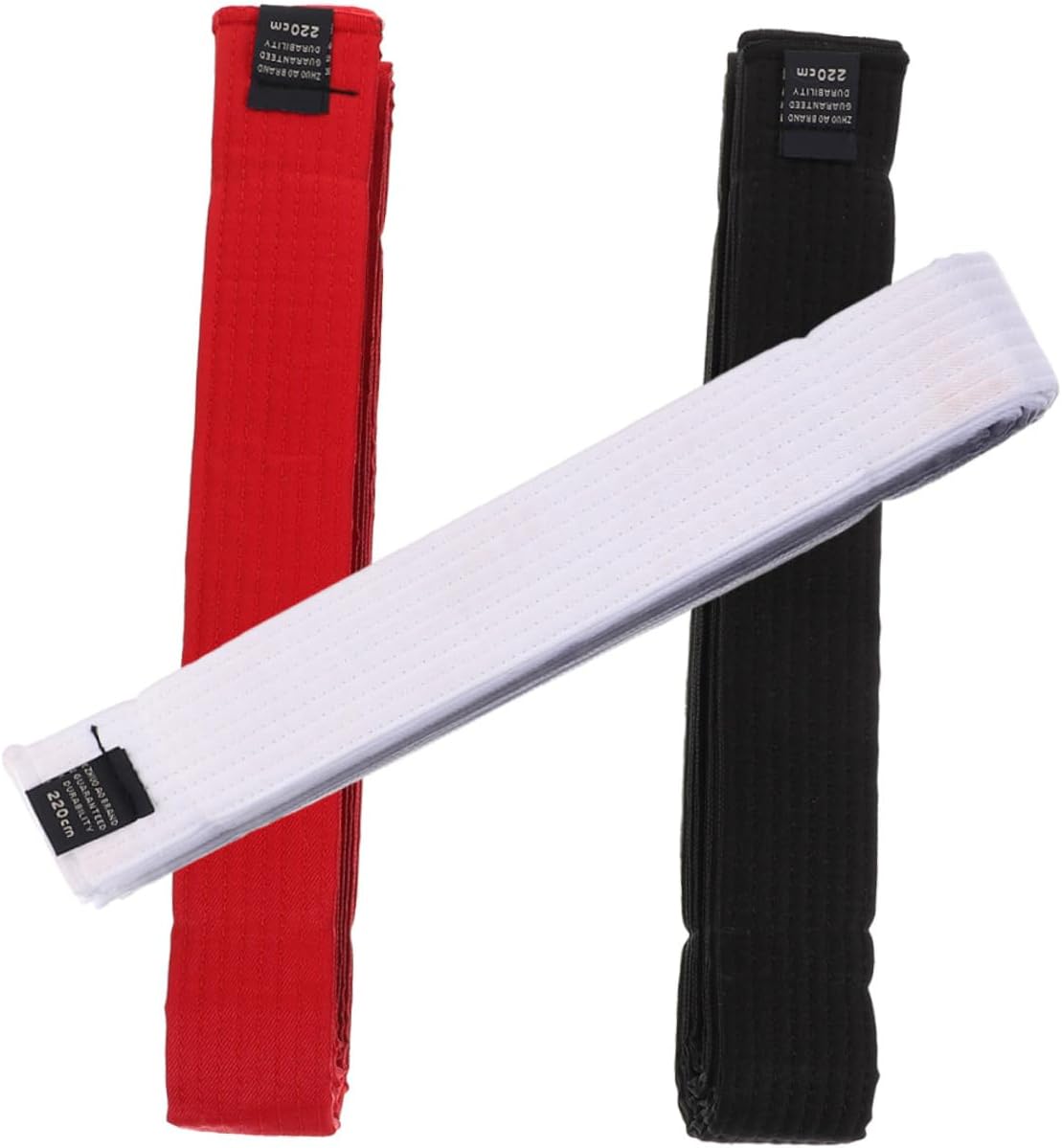 3Pcs Taekwondo Belts Set Adjustable Cotton Karate Waist Bands for Martial Arts Training Black Uniform Belt for Boys and Girls and Adults