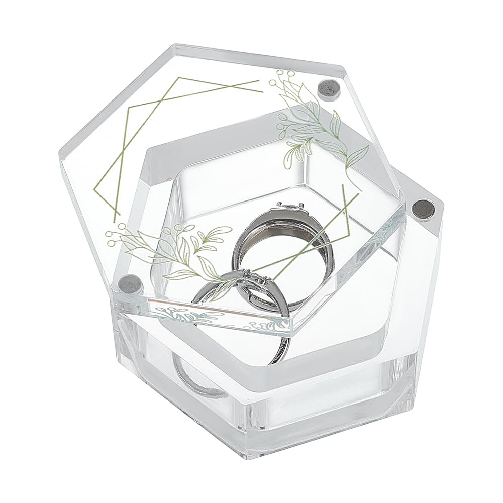 Boîte à bagues transparente cadeau anniversaire mariage et boîte cristal bijoux