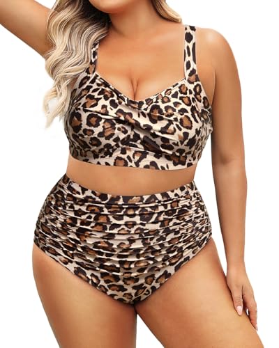Image of Daci Women's Plus Size Bikini Sets - High Waisted Two-Piece Swimsuits with Tummy Control