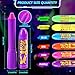 MeiduGaga Glow Face Body Paint, Neon Face Paint Glow In The Dark Under UV Black Light for Party Cosplay Halloween