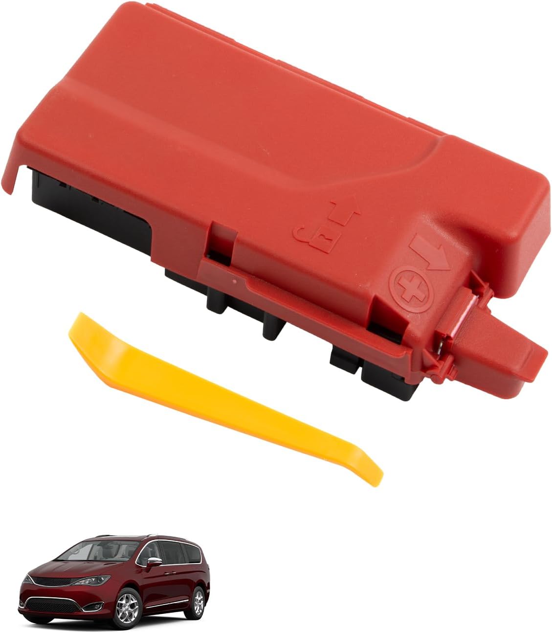 Engine Compartment Front Fuse Box Replace 68260128AB Fit for Chrysler Pacifica 2017-2026 Voyager 2020-2026, Automotive Pre Fuse & Relay Block Assembly