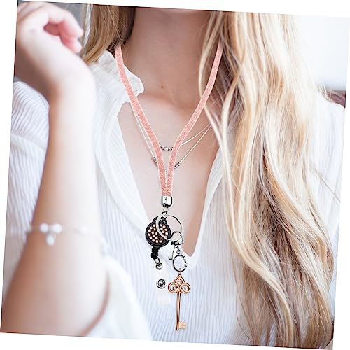 Amosfun 2 Peças Arrastão Cordão De Strass Cordão De Chave Cordão De Telefone Celular Suporte De Cord