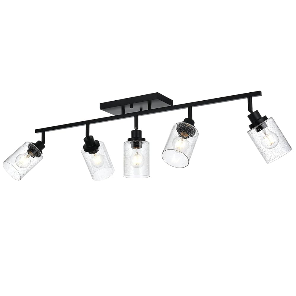 CH2218 ☘️ena. WINSHEN 5-Light Track Lighting Fixtures, Black Flush Mount