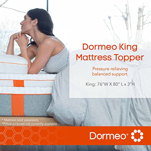 Dormeo Mattress Topper King - Relieving Octaspring Technology Mattress Topper - King Bed Toppers, Cooling Mattress Topper - 3 Inch Mattress Topper King - King Size Mattress Toppers #TOP1