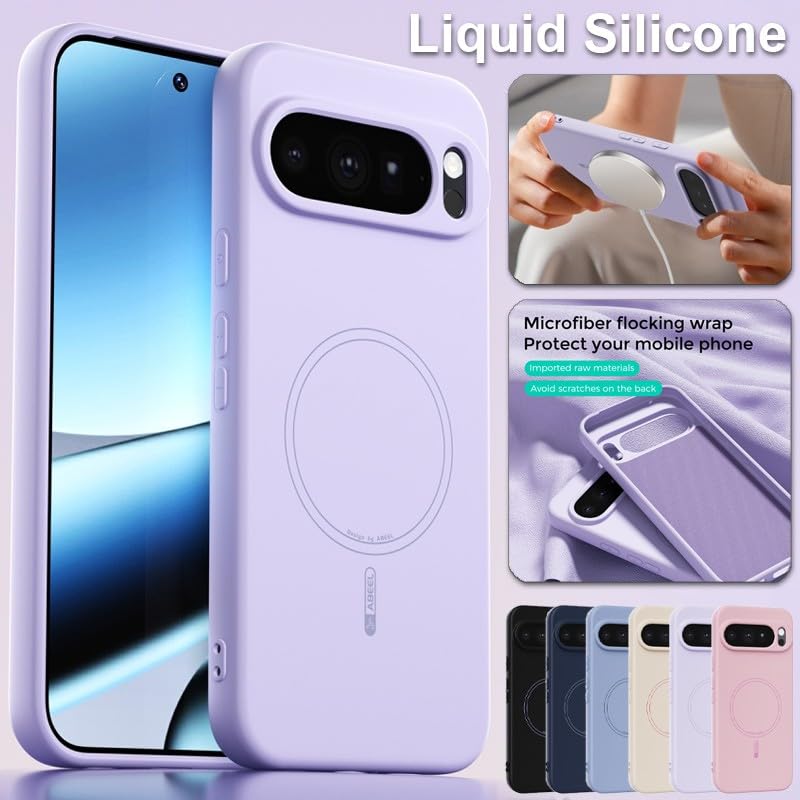Coque Google Pixel 9A magnétique contre les chutes avec silicone rigide noir - 2