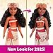 Mattel Disney Princess Moana Doll in Sparkling Fashion with Removable Skirt, Headband and Necklace, Posable & Collectible, Inspired by Movie