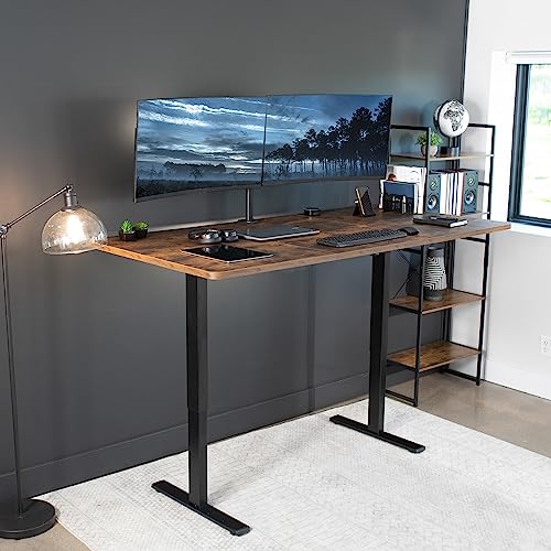 Vivo Electric Stand Up Desk Frame Workstation, Single Motor Ergonomic Standing Height Adjustable Base With Simple Controller, Black, Desk-V100Eb #TOP7