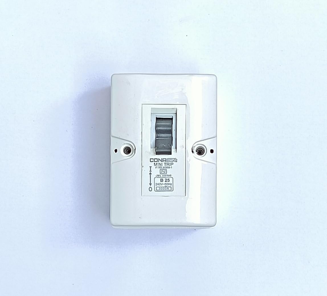 CONA Modular Mini MCB 25A SP -C Type|25A SP MCB Switch|25 Ampere Single Pole | With Attached Modular Surface Mount Gang Box-1M Modular Accessories For Safety & Indoor/Outdoor Purpose-image-22