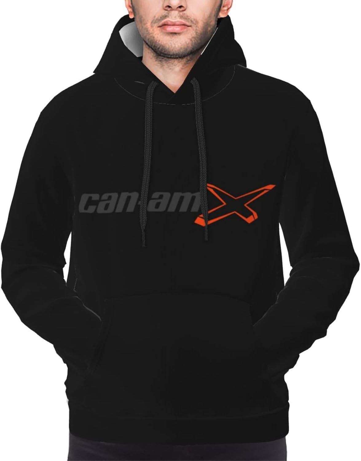 Can and am Men'S Casual Pullover And Long Sleeve Hoodie With Hat Pocket Shirt Black - Image 5