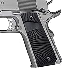 Cool Hand 1911 Full Size G10 Grips, Big Scoop, Ambi Safety Cut, Sunburst Texture, Black