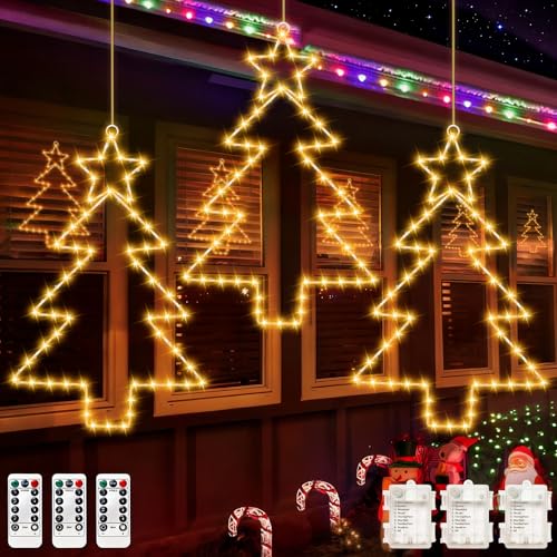 Guirlande Lumineuse Arbre de Noël Étanche à 8 Modes avec Télécommande Pratique