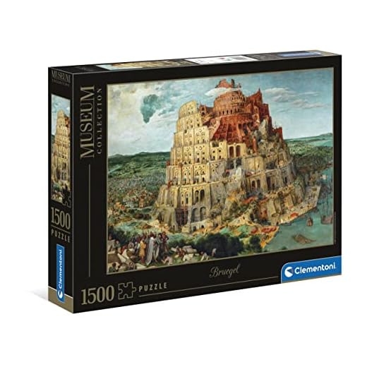 Clementoni - 31691 - Museum Collection - Bruegel, "The Tower of Babel" - 1500 pezzi - Made in Italy, puzzle adulti 1500 pezzi, arte, puzzle quadri famosi, dipinti famosi, divertimento per adulti
