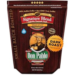Don Pablo Signature Blend - Limited Edition Dark Roast Gourmet Coffee, 100% Arabica Whole Bean, Non-GMO, Low Acidity, 2 Pound (2 lb) Bag