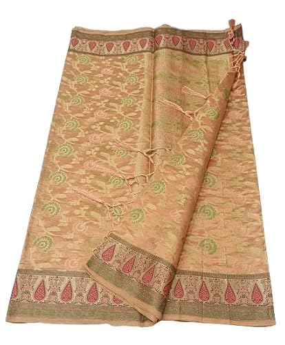 Generic peach banarasi silk saree – image 2